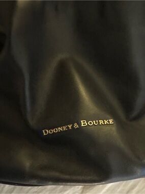 Dooney & Bourke Black Handbag with Gold Logo